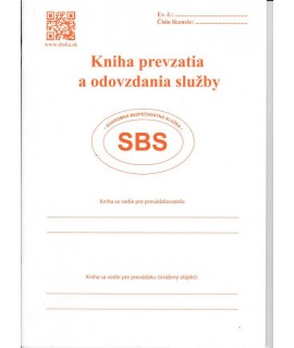KNIHA PREVZATIA A ODOVZDANIA SLUŽBY